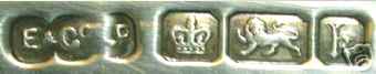 E & Co Ld mark, Elkington & Co, Sheffield 1902