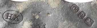 HK into an oval mark, Henry Kaufman,Birmingham 1898 HK into an oval mark, Henry Kaufman,Birmingham 1898