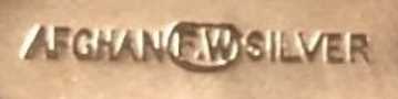 Frederick Whitehouse - Birmingham: AFGHAN SILVER trademark