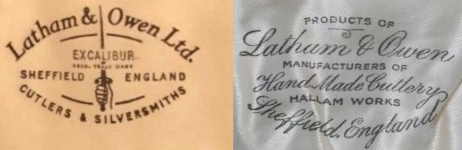 Latham & Owen - Sheffield: EXCALIBUR trademark
