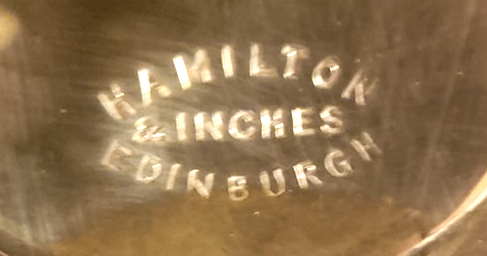 Hamilton & Inches, mark on silver plate item
