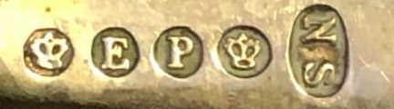 EP: a generic mark for Electro Plate  (the presence of the 'crown' dates the mark 'before 1895')
