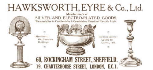 Hawksworth, Eyre & Co Ltd - Sheffield: ancient advertisement