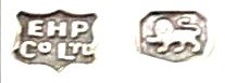 E.H.P. over & Co Ltd into a shield mark, E H Parkin & Co -possibly- , Sheffield 1973