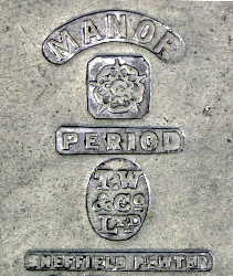 Travis Wilson & Co - Sheffield; MANOR PERIOD PLATE