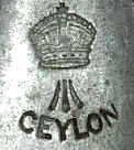 'broad arrow' used in British Colonies and Commonwealth countries; Ceylon