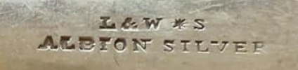 Lee & Wigfull - Sheffield: ALBION SILVER trademark