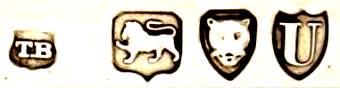 T.B into a shield mark, Thomas Bradbury &  Sons, London 1895