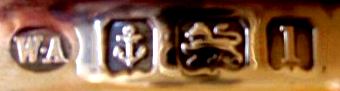 W.A into an oval mark, William Aitken, Birmingham 1910