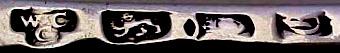 T over WC over C into a quatrefoil mark,Thomas & William Chawner (possibly), London 1758