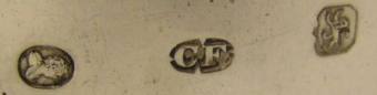 CF into an indented oval mark, Charles Fox, London 1829