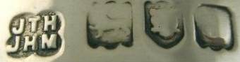 JTH over JHM into a quatrefoil mark, John Thomas Heath & John Hartshorne Middleton of Hukin & Heath , London 1896