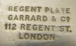 Regent Plate a trade mark of Garrard & Co Ltd