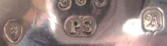 PS into two indented conjoined circles mark, Paul Storr, London 1836