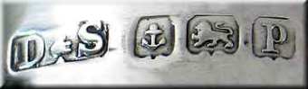 D & S into an indented rectangle  mark, Duncan & Scobbie , Birmingham 1914