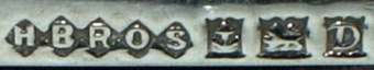 H.BROS into five lozenges  mark,  Harman Bros, Birmingham 1953