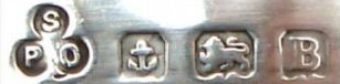 S over P O into a trefoil mark, S P Ora & Co -Stephanus Paul Ora-, Birmingham 1926