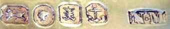 N.M mark, Nathaniel Mills, Birmingham 1846
