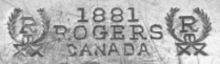 1881 (R) Rogers (R) used by Wm A. Rogers Ltd