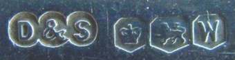 D & S into three coinjoined circles mark, not identified, Sheffield 1964