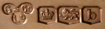 G & Co over Ld into a trefoil mark, Gibson & Co Ltd , Sheffield 1919
