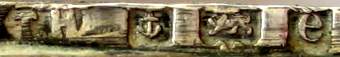 T.H into an oval mark, Thomas Heasley, Birmingham 1904, image courtesy Robert Massart