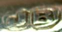 JB into two conjoined circles mark, John Biggin and John Biggin Ltd , Sheffield 1908