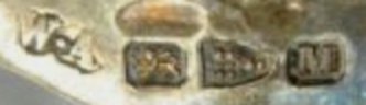 W.A into two conjoined circles mark, William Aitken, Chester 1895