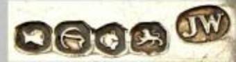 JW into an oval mark, James Wintle, London 1854