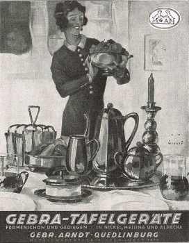 Gebr.Arndt, Metallwarenfabrik, Quedlinburg, Germany: ancient advertisement