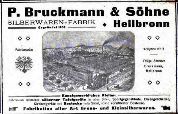Silberwarenfabrik Peter Bruckmann & Shne, Heilbronn, Germany: factory image