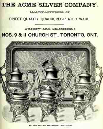 The Acme Silver Company, 1885 advertisement