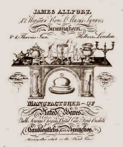 James Allport, Birmingham, ancient advertisement