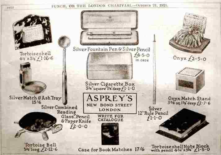 Asprey, 1925 advertisement