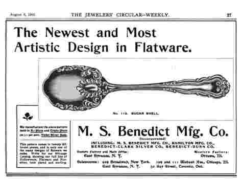 M.S. Benedict Mfg. Co, 1902 advertisement (courtesy Joanne Wiertella)