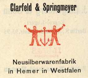 Clarfeld & Springmeyer ancient advertisement