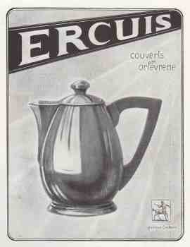 Orfvrerie d'Ercuis: 1929 advertisement