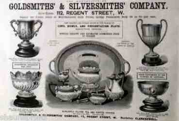 Goldsmiths & Silversmiths Co, 1891 advertisement