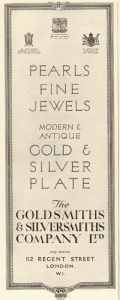 Goldsmiths & Silversmiths Co, 1926 advertisement