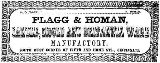 Flagg & Homan, 1851 advertisement