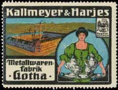 Kallmeyer & Harjes - Gotha ancient advertising label