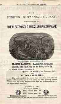 Meriden Britannia Co, 1882 advertisement