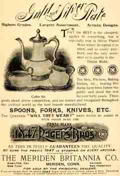 Meriden Britannia Co, 1893 advertisement