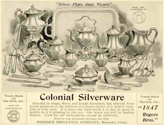 Meriden Britannia Co, 1899 advertisement