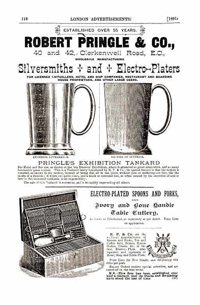 Robert Pringle & Co, 1891 advertisement