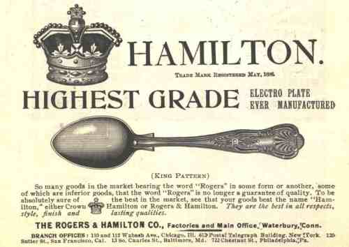 Rogers & Hamilton Co, 1896 advertisement