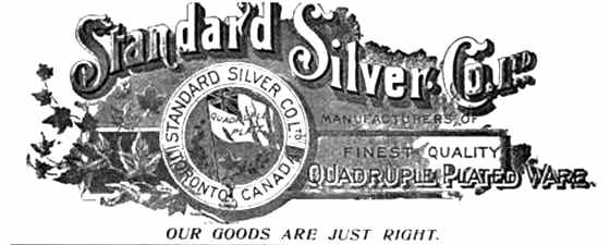 Standard Silver Co Ltd, Toronto, 1896 advertisement