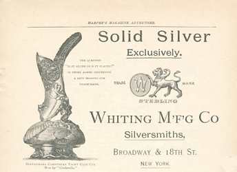 Whiting Mfg Co, c. 1890 advertisement