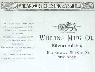 Whiting Mfg Co, 1901 advertisement
