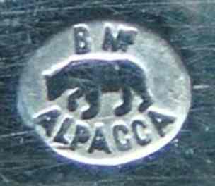 Berndorf Alpacca mark 1880-1891 Berndorf Alpacca mark 1880-1891